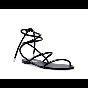 Steve Madden ankle-tie Twirl sandals.